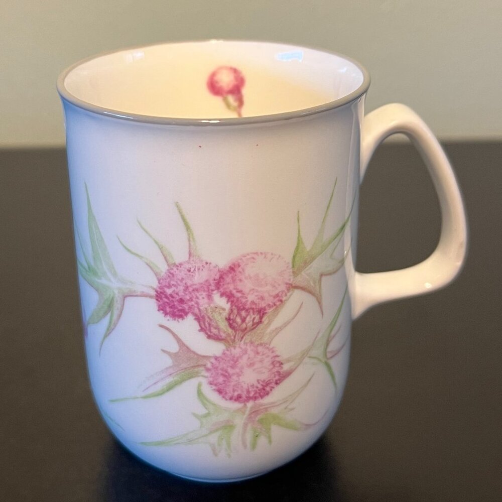 Rose of England AUTUMN THISTLE Bone China Cup  ~ Ann Anderson ~ Grandmillennial